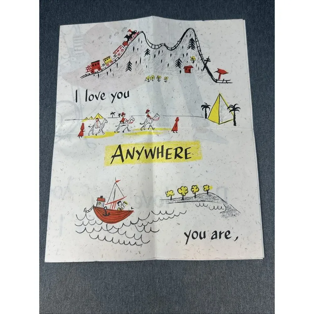 Vintage Hallmark Foldout Birthday Card To Someone I Love 18x23” Anniversary READ
